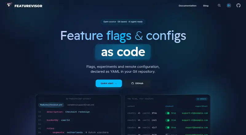 Featurevisor screenshot