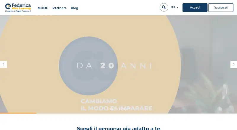 Federica Web Learning screenshot