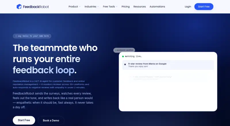 FeedbackRobot screenshot