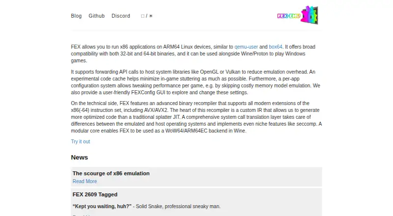 FEX-Emu screenshot