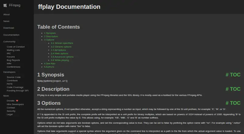 FFplay screenshot