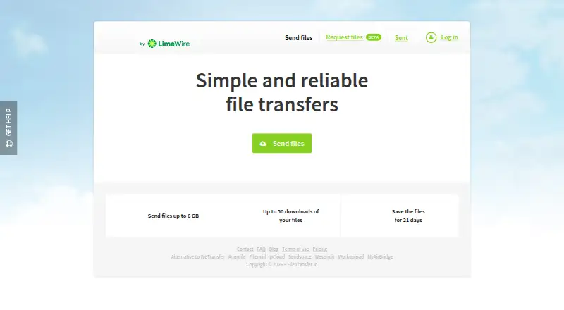 FileTransfer.io screenshot