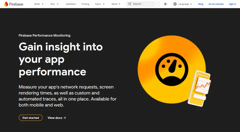 Firebase Performance Monitoring screenshot
