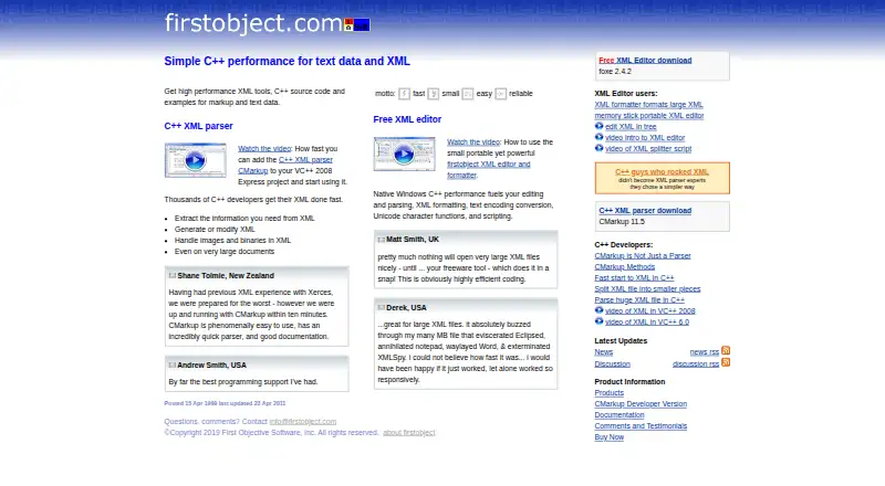 firstobject XML Editor screenshot
