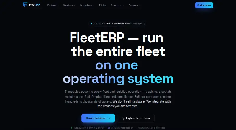 FleetERP screenshot