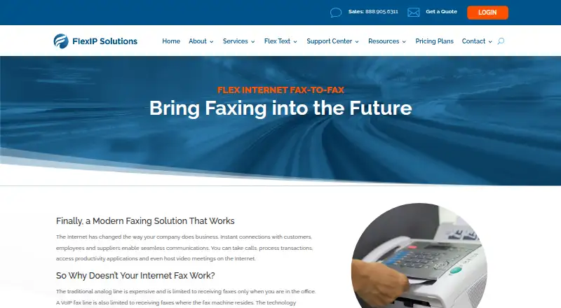 Flex Email-to-Fax screenshot