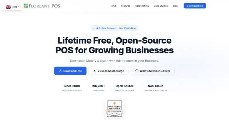 Floreant POS screenshot