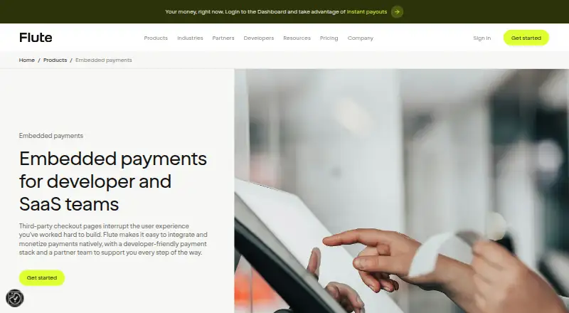 Flute Embedded Payments screenshot