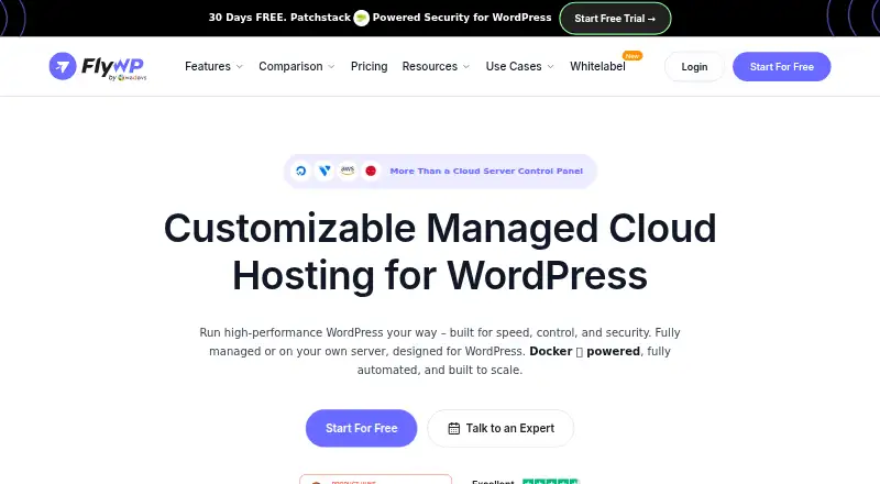 FlyWP Managed Hosting screenshot