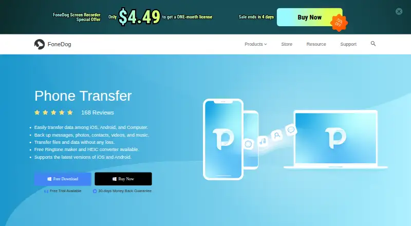 FoneDog Phone Transfer screenshot