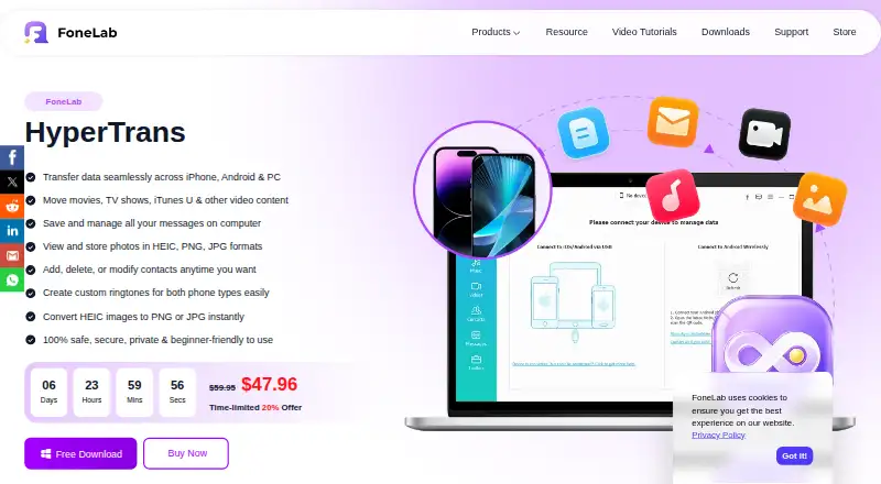 FoneLab HyperTrans screenshot