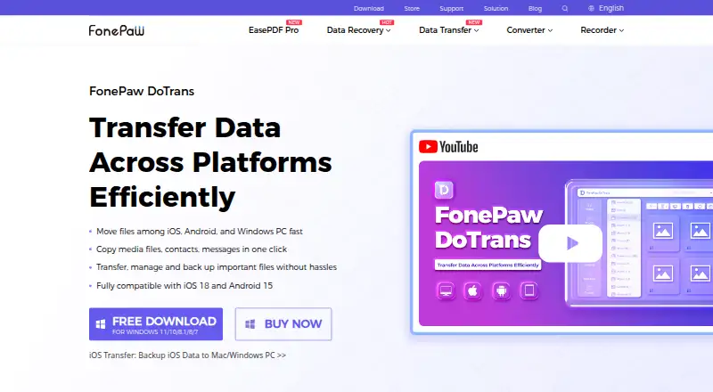 FonePaw DoTrans screenshot