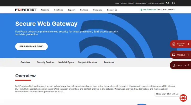 FortiProxy screenshot