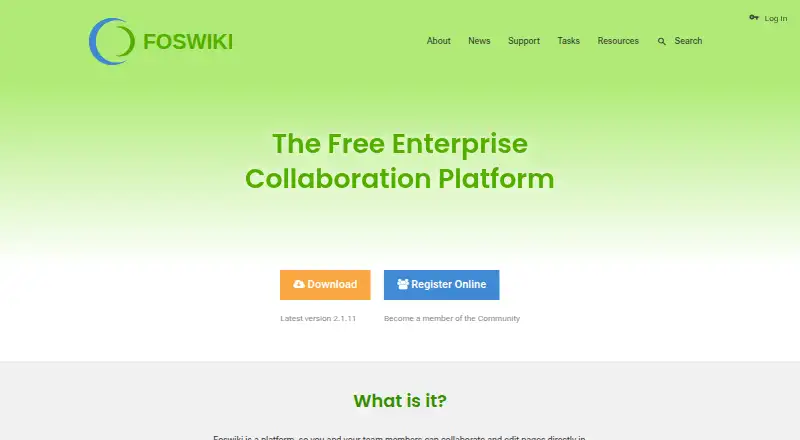 Foswiki screenshot
