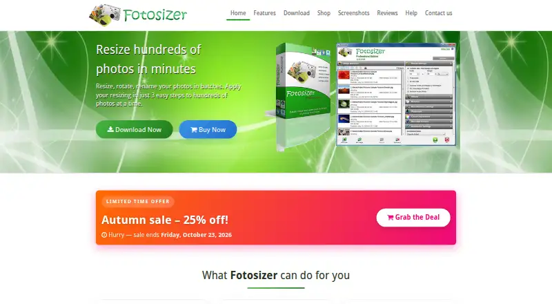 Fotosizer screenshot