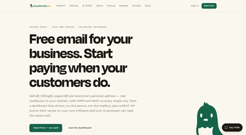 FounderMail screenshot