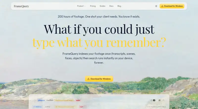FrameQuery screenshot