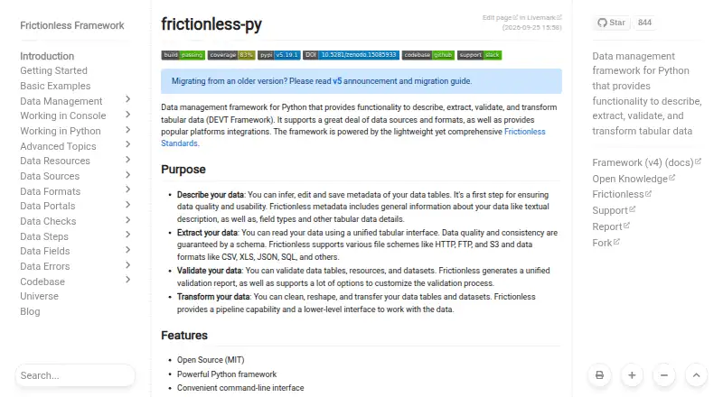 Frictionless Framework screenshot