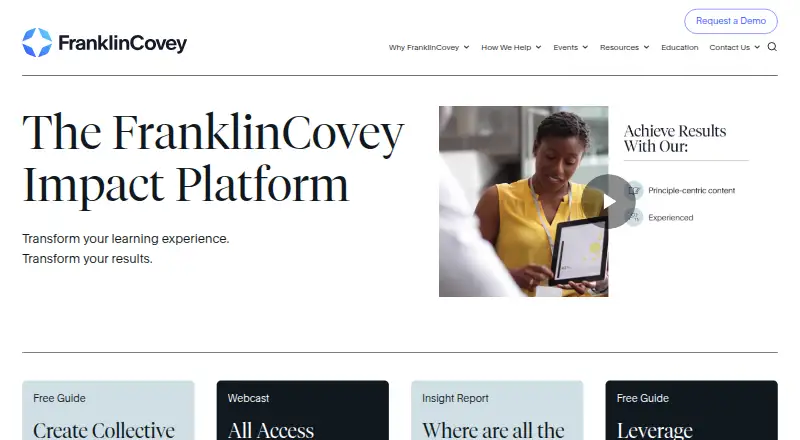 FranklinCovey Impact Platform screenshot