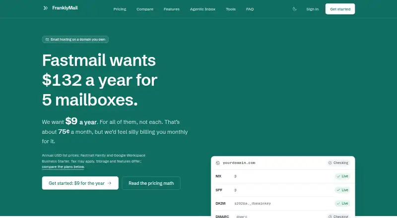 FranklyMail screenshot