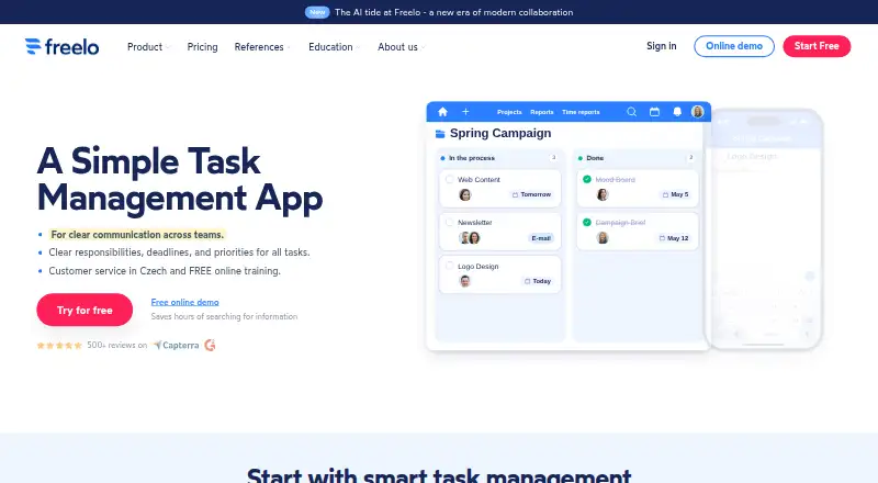 Freelo screenshot