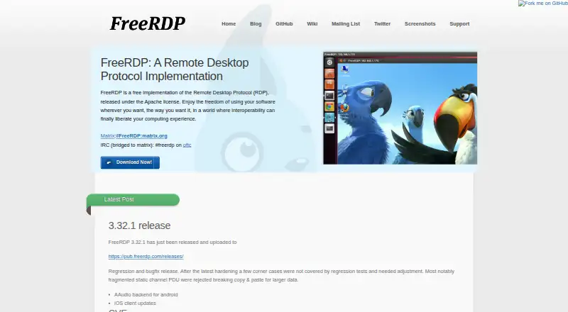 FreeRDP screenshot