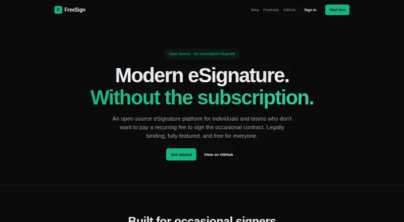 FreeSign screenshot