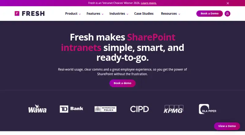 Fresh Intranet screenshot