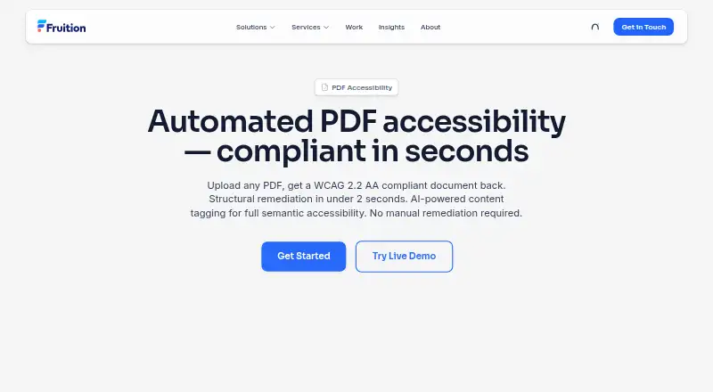 Fruition PDF Accessibility screenshot