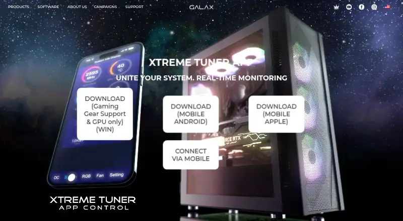 GALAX Xtreme Tuner Plus screenshot