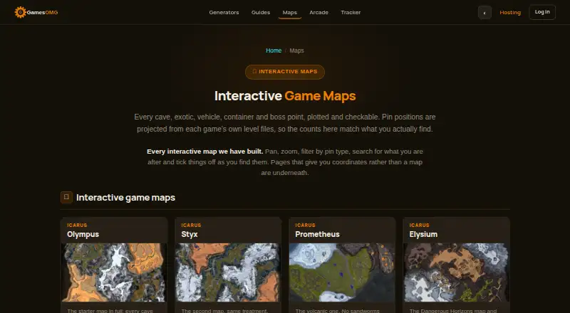 GamesOMG Maps screenshot