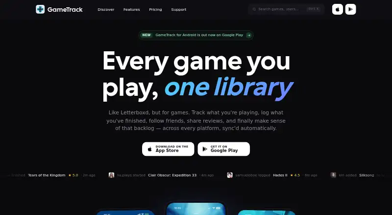 GameTrack screenshot