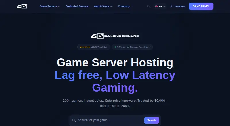 Gaming Deluxe Team Fortress 2 Hosting screenshot