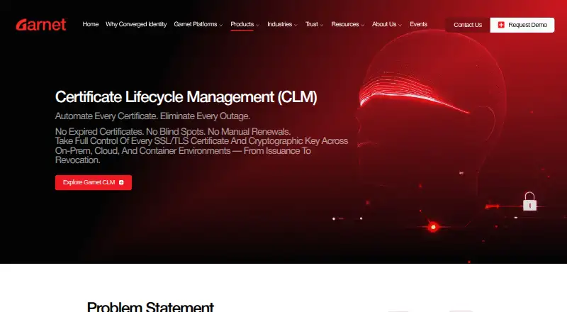 Garnet Certificate Lifecycle Management screenshot