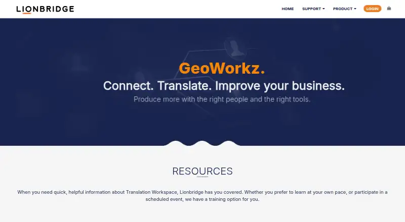 GeoWorkz Translation Workspace screenshot
