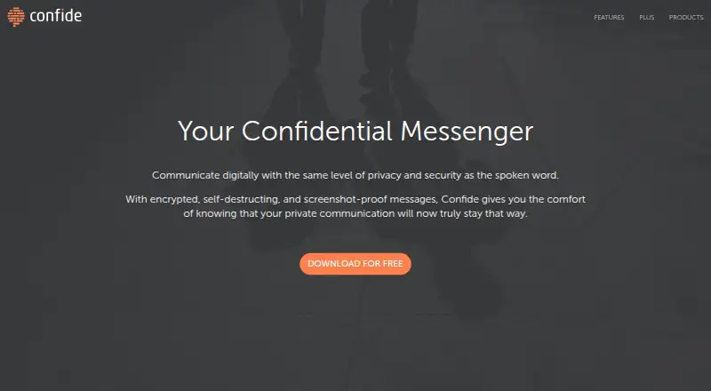 Confide screenshot