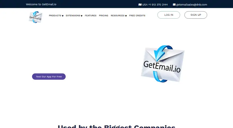 GetEmail.io screenshot