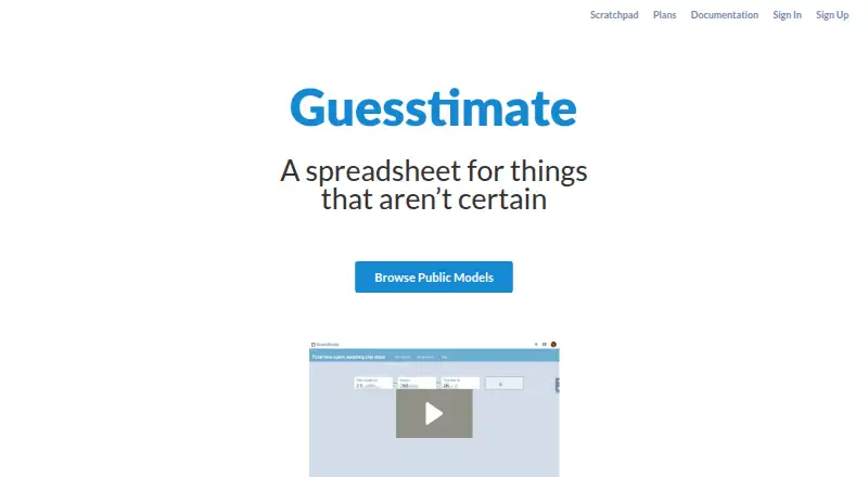 Guesstimate screenshot