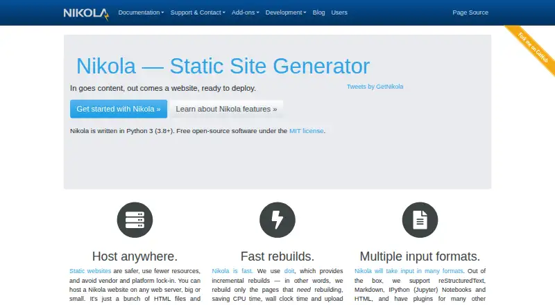 Nikola screenshot