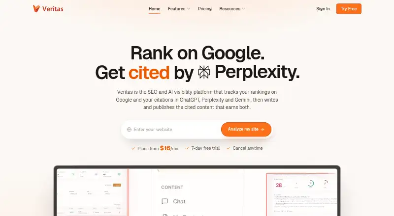 Veritas screenshot