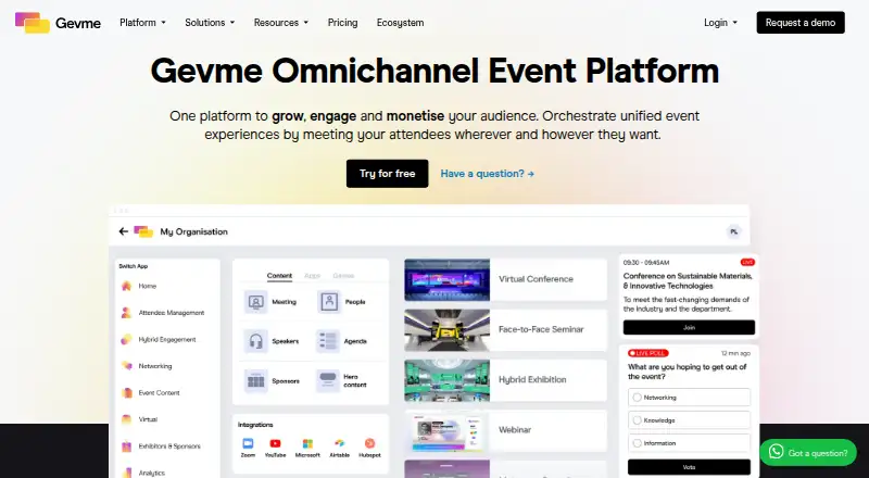 GEVME screenshot