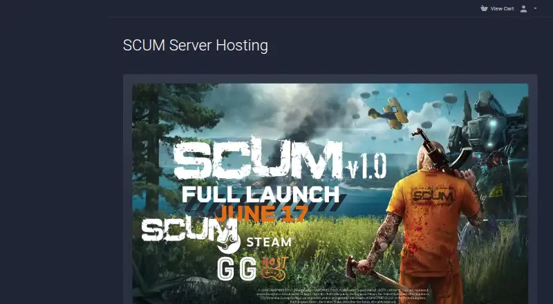 GG Host SCUM Server Hosting screenshot