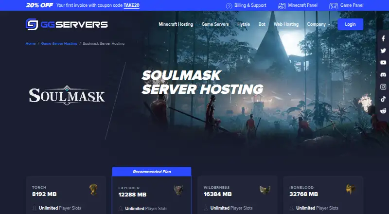 GGServers Soulmask Server Hosting screenshot