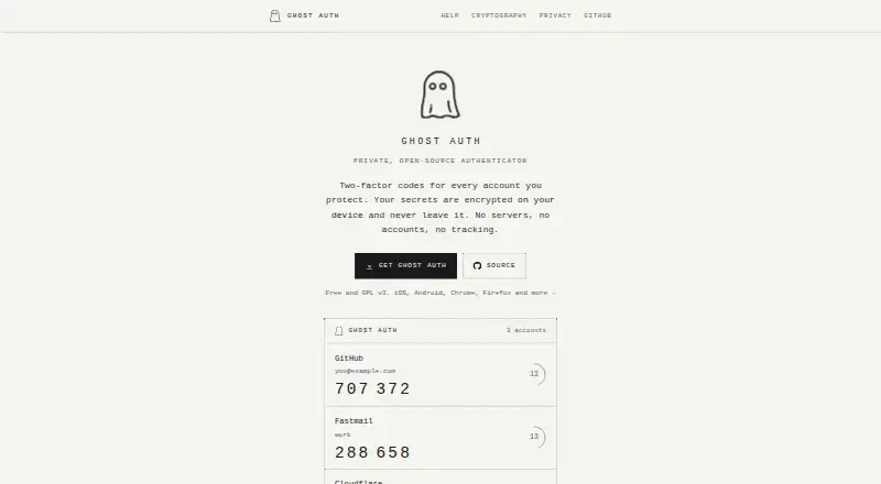 Ghost Auth screenshot