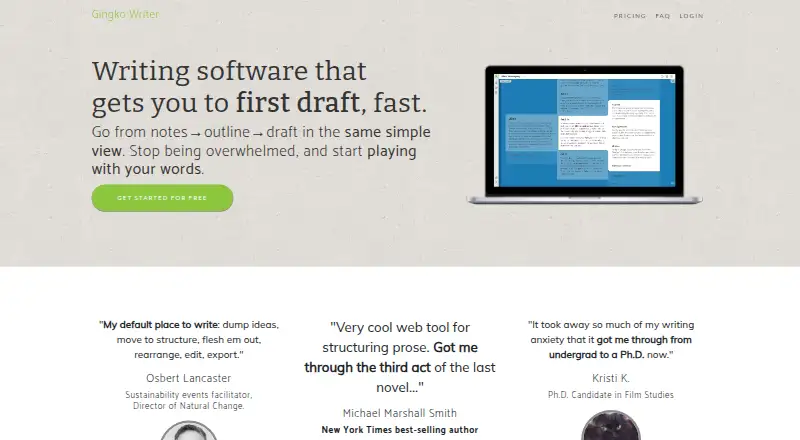 Gingko Writer screenshot
