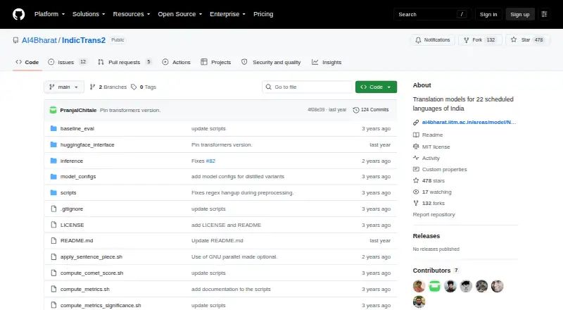 IndicTrans2 screenshot
