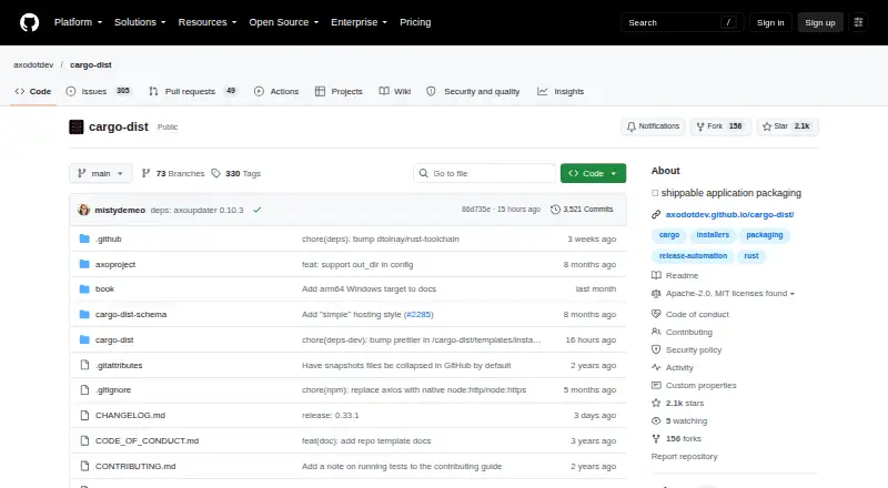 cargo-dist screenshot