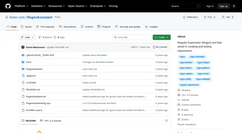RegexAssistant screenshot