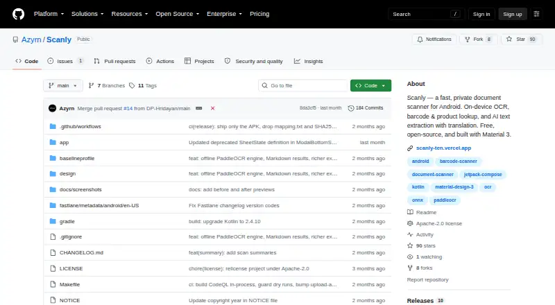 Scanly screenshot