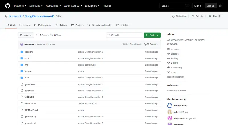 SongGeneration-v2 screenshot